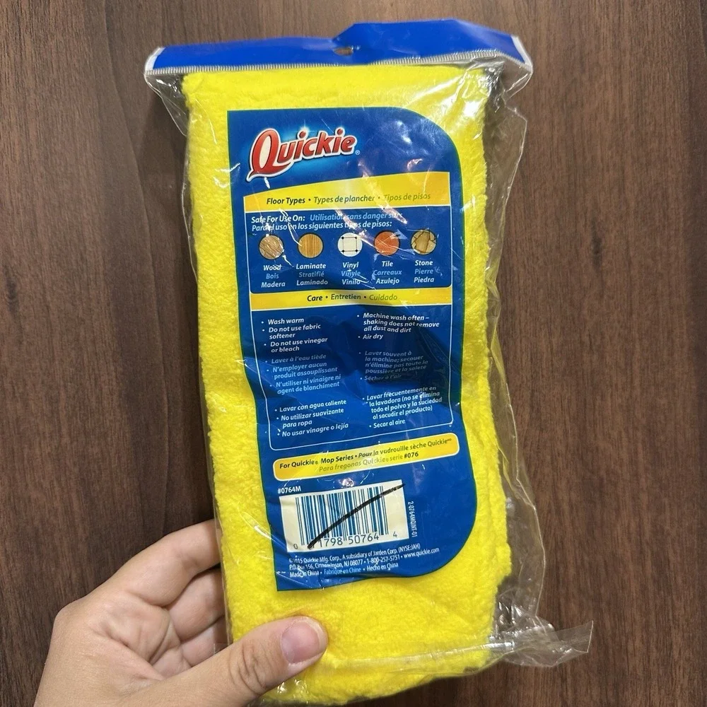QUICKIE Lift-Off Microfiber Floor Mop Refill Hardwood Tile, BRAND NEW SEALED